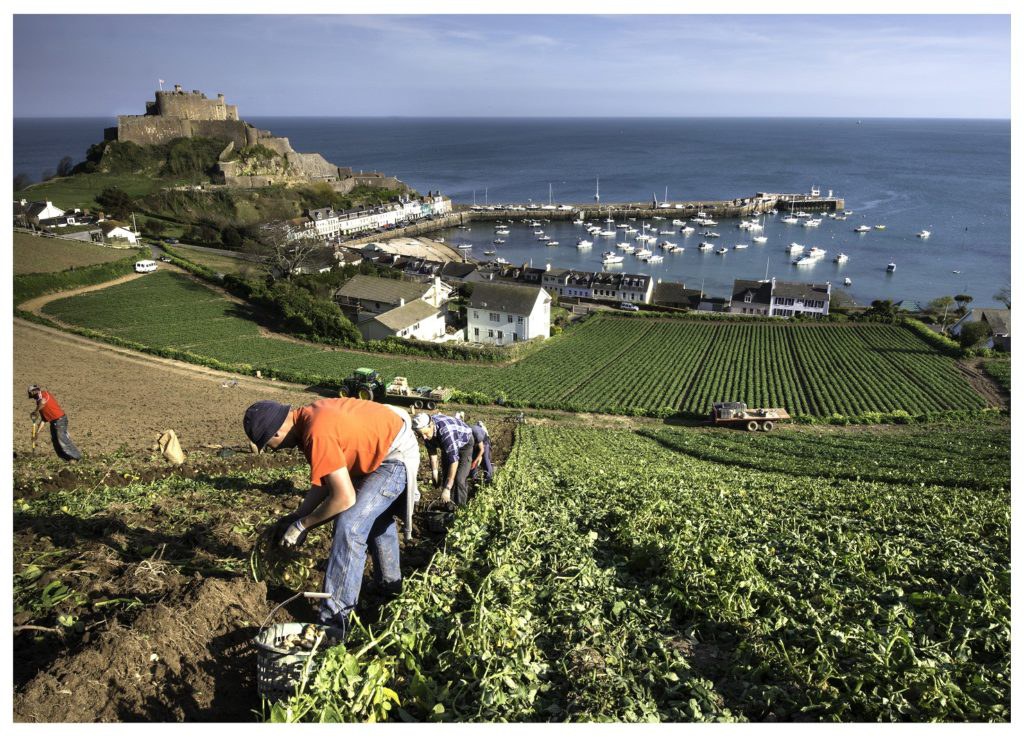 Jersey coast in the Channel Islands