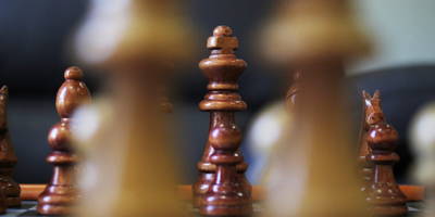 Close up of a game of chess